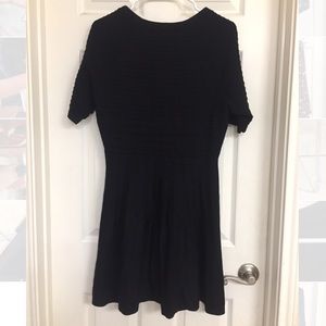 Ribbed knit twirl skirt mini dress